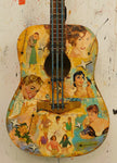 Fifties Beauties Guitar - Mixed Media Collage by artist Dave Newman