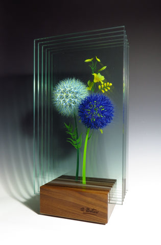 A Day of Sunshine - Painted Glass Sculpture Sculpture by artist Ana Maria Botero