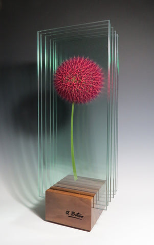 Endless Bloom - Painted Glass Sculpture Sculpture by artist Ana Maria Botero