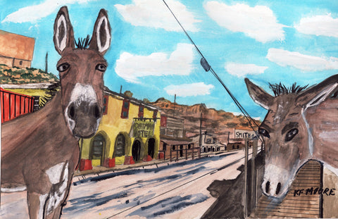 Kenneth Frank Moore - "Donkeys of Oatman Arizona"