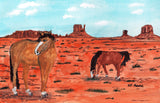 Kenneth Frank Moore - "Illusions of Wild Horses in Monument Valley"