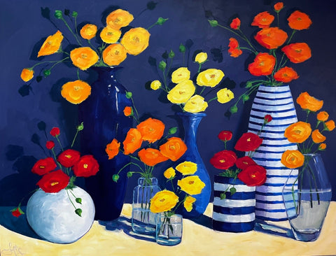 Leslie McCarron - "Warm Colors Cool Stripes"