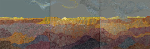 Nancy R Wise - "Earth Air Water Fire tryptich"