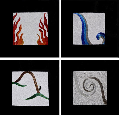 Sabrina Frey - "Elements - Set of Four 18" ea."