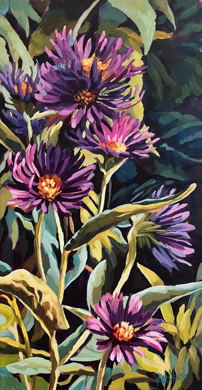 Paula Vento - "Asters in Velvet, framed"