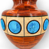 Heiko Weiner - "Segmented Vessel with Stone Inlay (Turquoise-blue Howlite)"