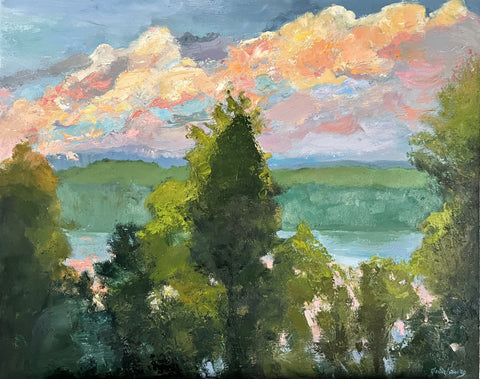 Julia Chandler Lawing - "Lake Forest Through The Trees"