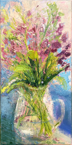 Julia Chandler Lawing - "Pitcher Of Sweet Peas"