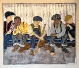 Sheila Meserschmidt - "Tough Game  (Homage to Jim Daly's Home Team-Zero)"