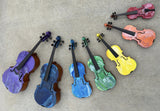 Katherine Faubion - "Rainbow Array, ranging from 1/16 size violin to 1/10 size cello, available separately"