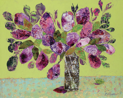 Mom's Lovely Lilacs - Mixed Media  by artist RUTH AUSTIN