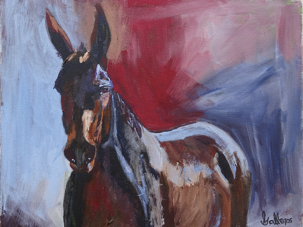 Pistolero - oil by artist Patricia Gallegos – Xanadu Gallery