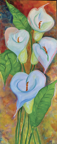 CALLA LILIES - oil  by artist Hannelore S. Amon