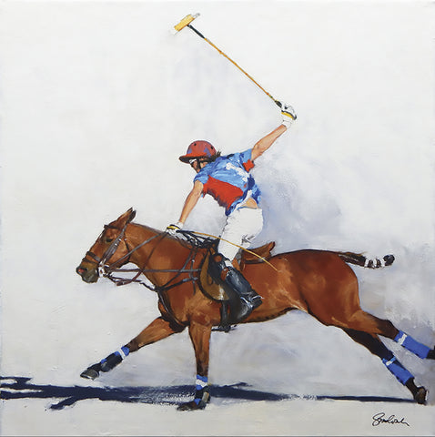 No Go Slow Solo Polo - Oil on linen  by artist Joseph Sundwall