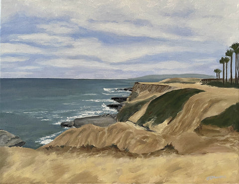 Laguna Cliffs - oil  by artist Julie Mantis