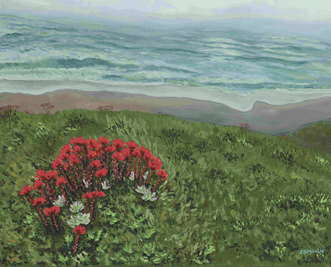 Cambria Coast - Oil on Canvas  by artist Julie Mantis