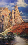 Rain at Ghost Ranch - Acrylic on canvas  by artist Mary Heilman