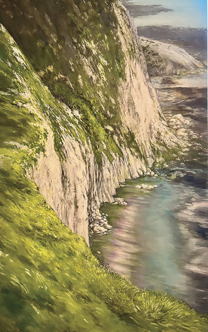 Overlook at the Cliffs - Acrylic on canvas  by artist Mary Heilman