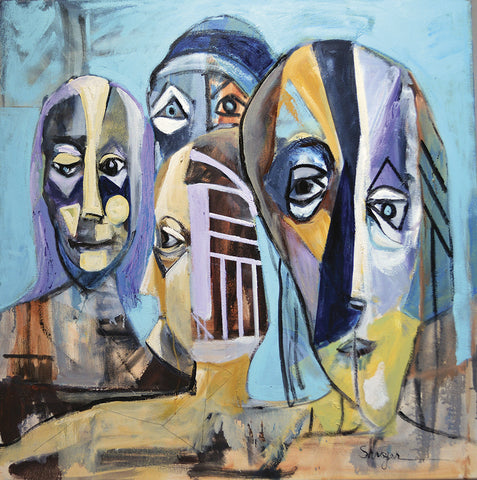 A Motley Crew - Oil on Canvas  by artist Charlotte Shroyer