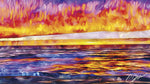 Horizon of Fire - Metal Print w/Acrylic Face  by artist Cassidy Stephens