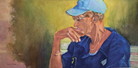 Lost In Thought - Watercolor  by artist DAVID ALLEN