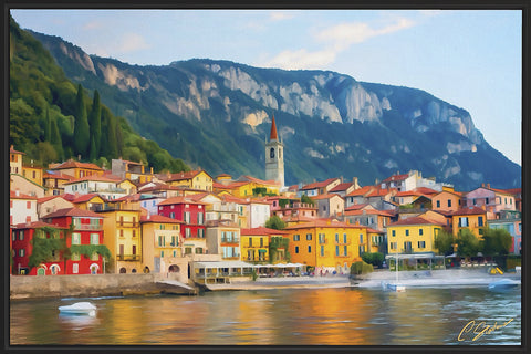 Varenna, Italy - EPIC Print on Aluminum Composite w/Float Frame  by artist Cassidy Stephens