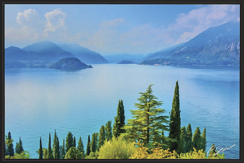 Lake Como, Italy - EPIC Print on Aluminum Composite w/Float Frame  by artist Cassidy Stephens