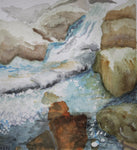 Waterfall - watercolor  by artist cindy uden