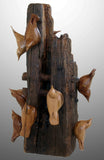 Gary P Carver - ""Nuthatches on Cabin Beam End""