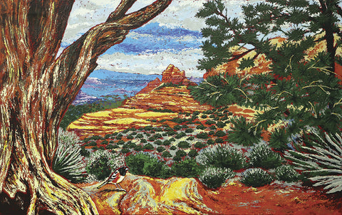 Sedona Towhee - Acrylic  by artist Joseph McManis