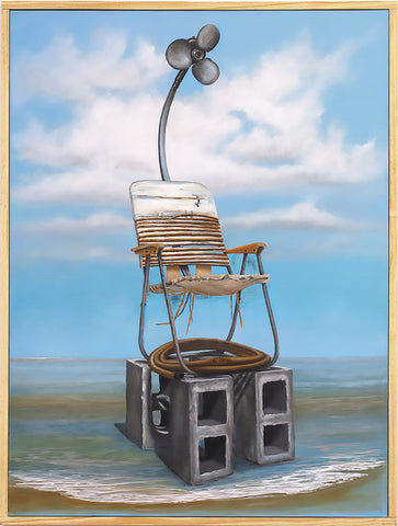 Zach's Chair, no. 2 - oil on canvas  by artist Kelly Ingleright-Telgenhoff