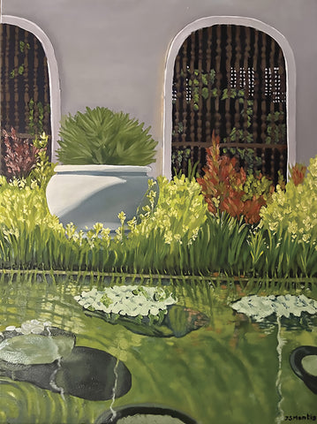 Lily Pond - oil  by artist Julie Mantis