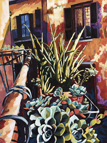 Balcony in Light - Acrylic  by artist Paula Vento