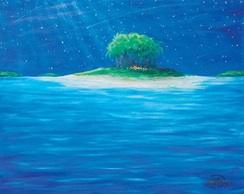 Island Moonshine - Acrylic  by artist Michael Berry