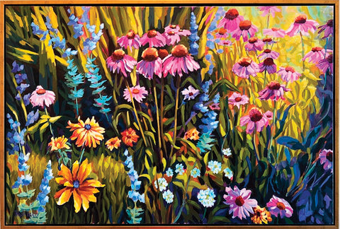 Wildflower Celebration - Acrylic on Canvas, Framed  by artist Paula Vento