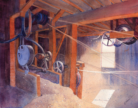 Sawdust in the Air - Watercolor  by artist JoAnn Pippin