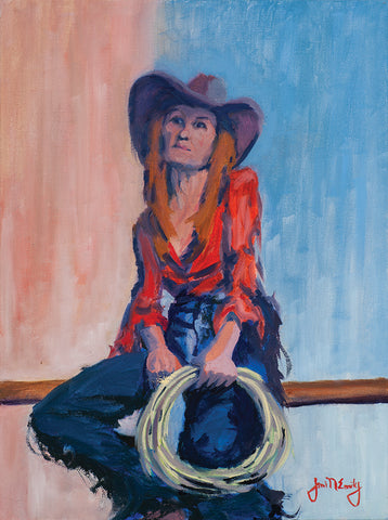 Ready to Rope - Oil  by artist Joni Emily