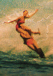 Florida Waterski 1952 - Aluminum Photograph  by artist Gary Rosenblum