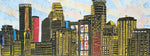 Cityscape Morning (My Minneapolis) - Original handmade woodcut print  by artist Diane McLeod