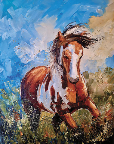 Free to be Wild - oil  by artist Laurie Carlson