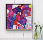 Nucleus Of Pink - oil and color pencil on canvas  by artist Barbara Bailey-Porter