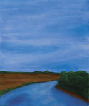 Summer Path - acrylic paint, matte medium, soft pastels, charcoal, watercolor, and gouache on stretched canvas  by artist Elisa Lindstrom