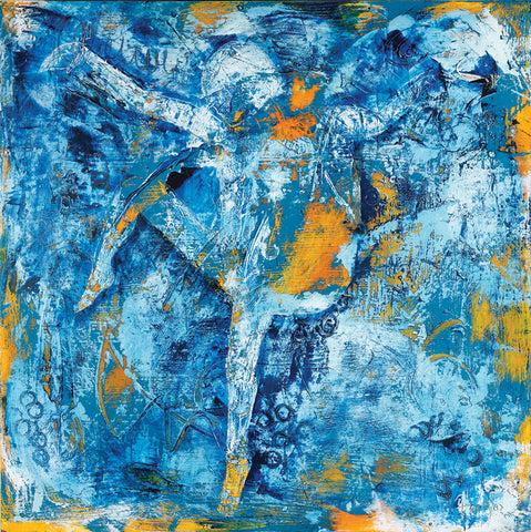 Dancing In Her Dreams - Oil and Cold Wax  by artist Rebecca Fairfax 