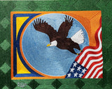 Chief Babs - "Bald   eagle flying a flag"