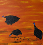 Chief Babs - "Guinea fowls in sunsets"