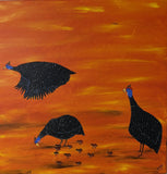 Chief Babs - "Guinea fowls in sunsets"
