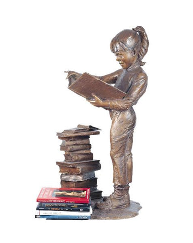 Bookworm II (24") - Bronze Sculpture by artist Gary Lee Price