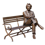 Great Contributors: Mark Twain III Bench - Bronze Sculpture by artist Gary Lee Price