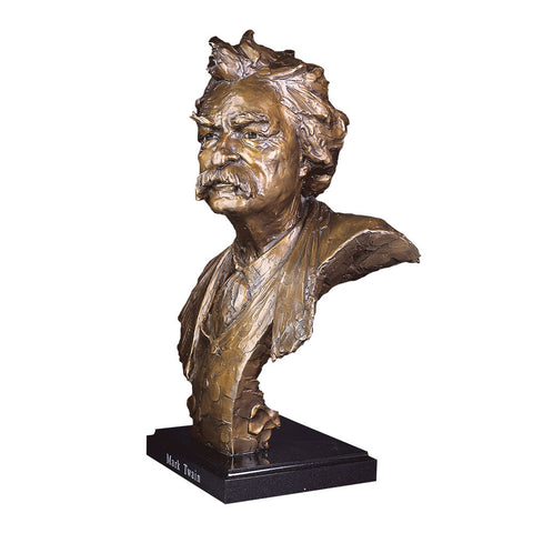 Mark Twain Bust - Bronze Sculpture by artist Gary Lee Price