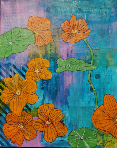 Laurie S Waalkes - "Nasturtiums"